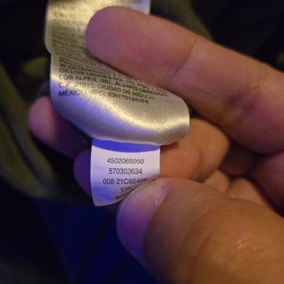 Chico’s Olive Knit Top L Side Tie - Picture 9 of 10